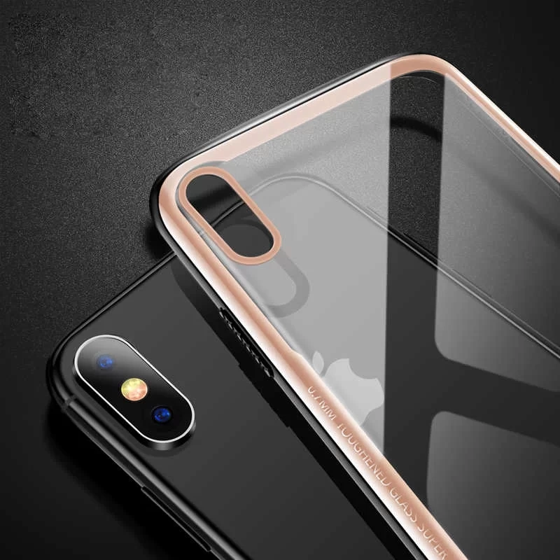 Apple iPhone X Kılıf Zore Eğimli Craft Cam Kapak