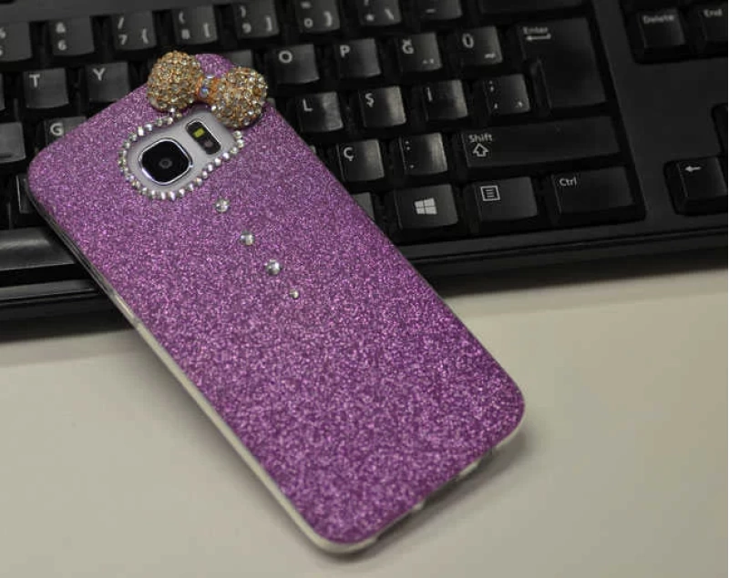More TR Galaxy S7 Kılıf Zore Fiyonklu Simli Silikon