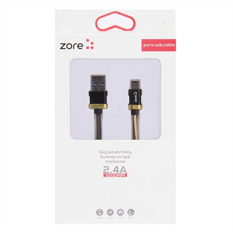 Zore Poro Type-C Usb Kablo 1M