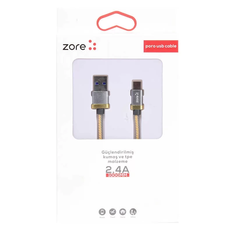 Zore Poro Type-C Usb Kablo 1M