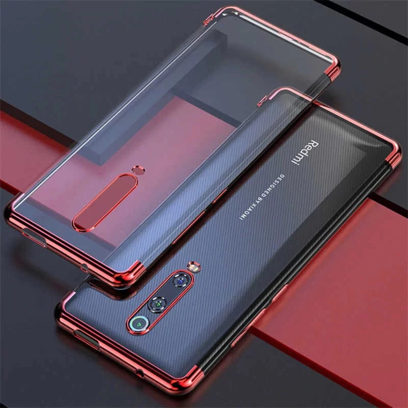 Xiaomi Mi 9T Kılıf Zore Dört Köşeli Lazer Silikon Kapak