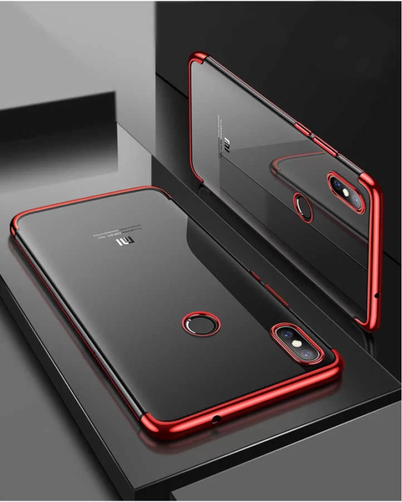 Xiaomi Mi 8 Kılıf Zore Dört Köşeli Lazer Silikon Kapak