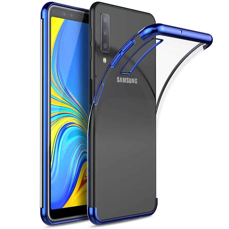 Galaxy A7 2018 Kılıf Zore Dört Köşeli Lazer Silikon Kapak