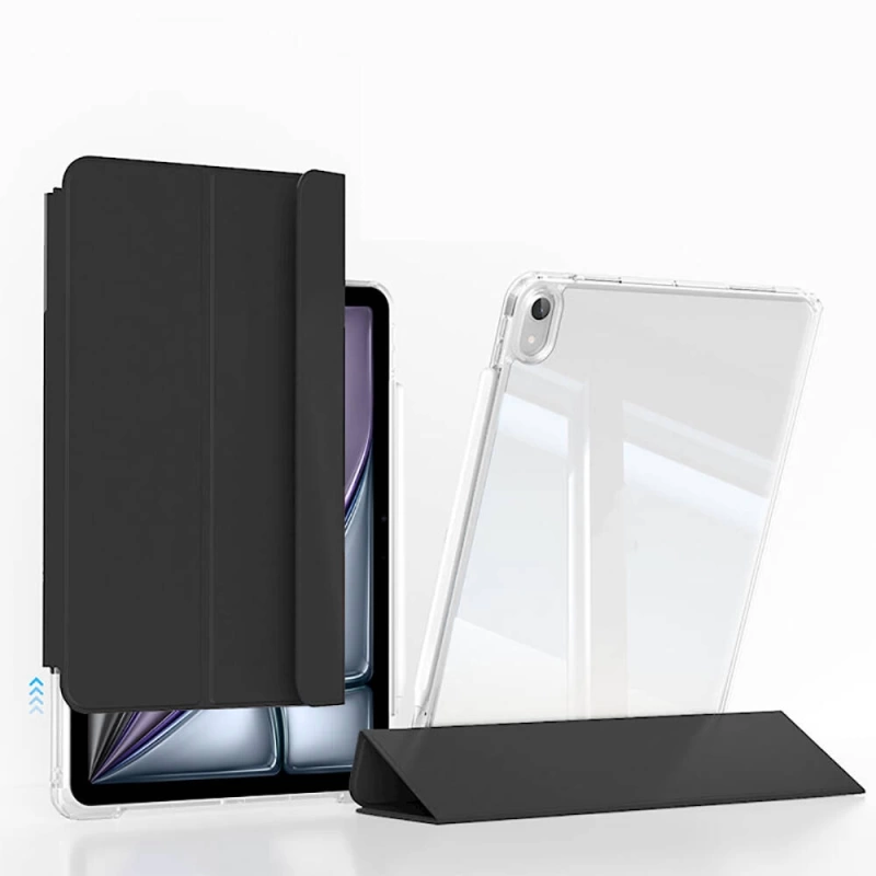 ​Apple iPad Air 13 2024 Kılıf Magnetik Ayrılabilen Airbagli Zore Sliding Tablet Kılıfı