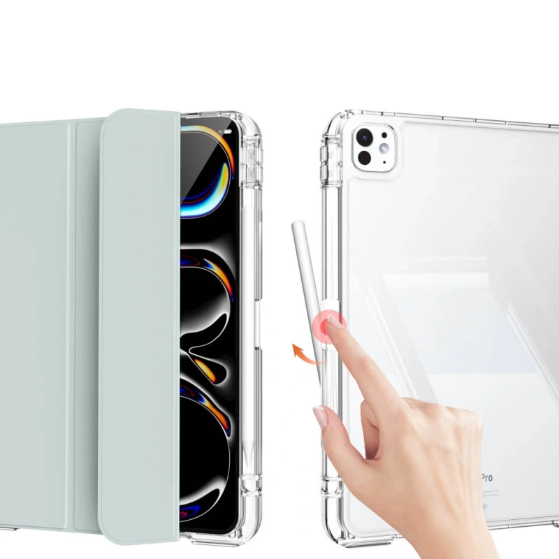 ​​​Apple iPad Pro 11 2025 M5 Kılıf Magnetik Ayrılabilen Airbagli Zore Sliding Tablet Kılıfı