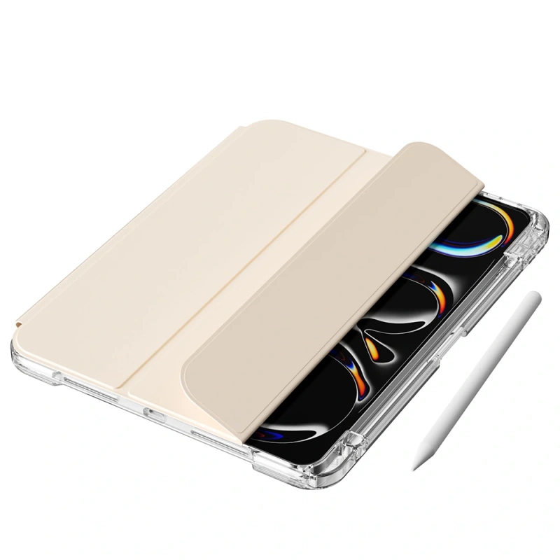 ​​Apple iPad Pro 13 2024 Kılıf Magnetik Ayrılabilen Airbagli Zore Sliding Tablet Kılıfı