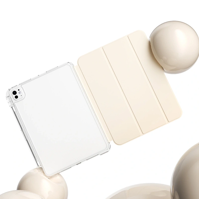 ​​Apple iPad Pro 13 2025 M5 Kılıf Magnetik Ayrılabilen Airbagli Zore Sliding Tablet Kılıfı