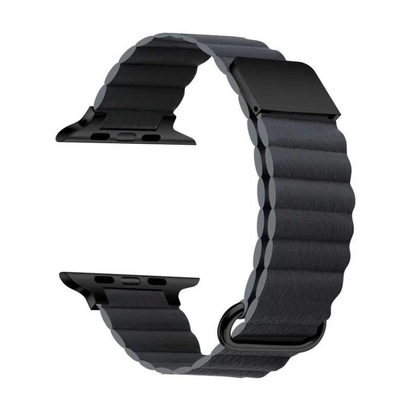 ​​​Apple Watch 44mm KRD-78 PU Deri Kordon Strap Kayış