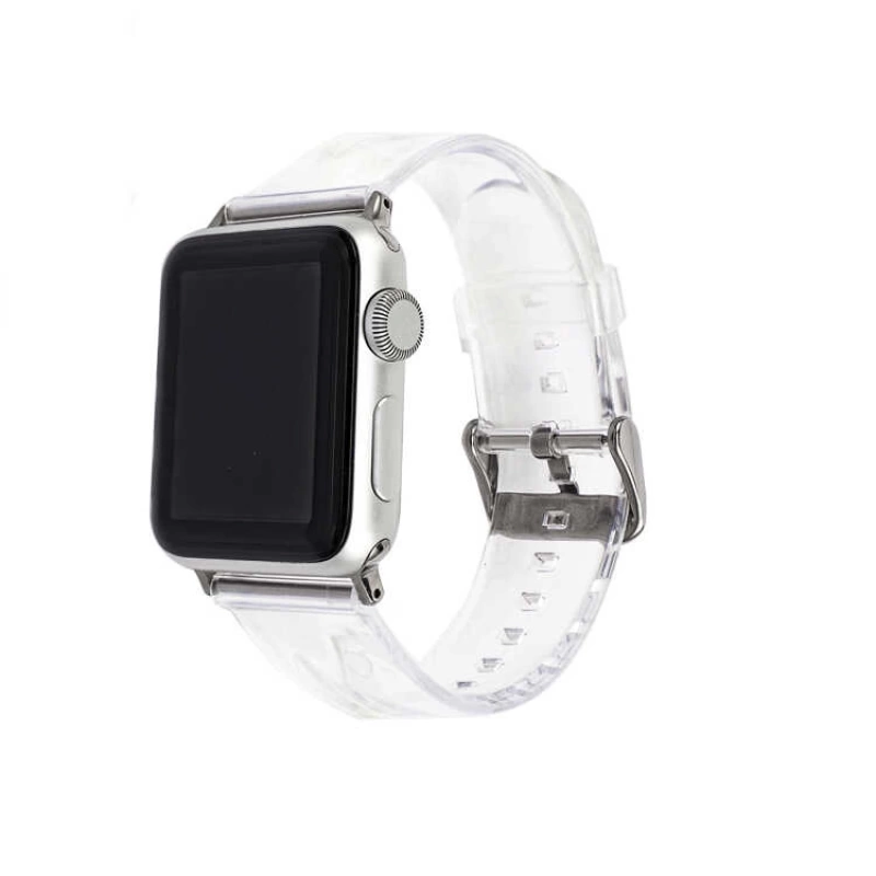 ​​​Apple Watch 7 41mm KRD-13 Şeffaf Silikon Kordon