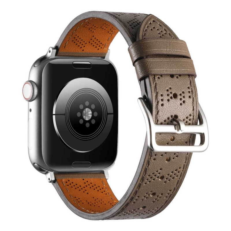 ​​​Apple Watch 7 41mm KRD-76 PU Deri Kordon Strap Kayış