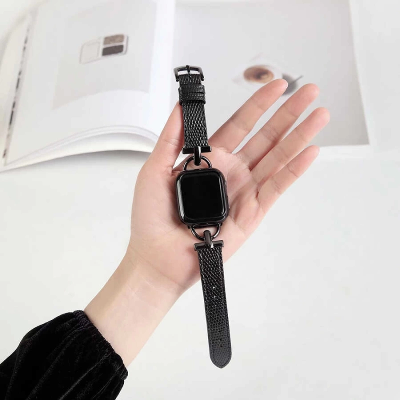 ​​​Apple Watch Ultra 49mm Kordon KRD-53 Deri Strap Kayış