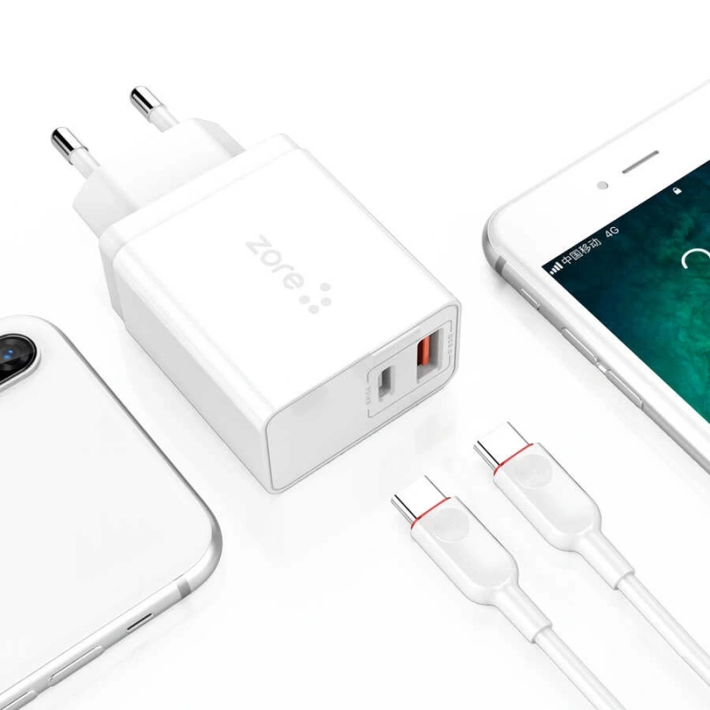 ​Zore XMac Serisi ZR-X2 PD To Type-C 2 in 1 Şarj Seti