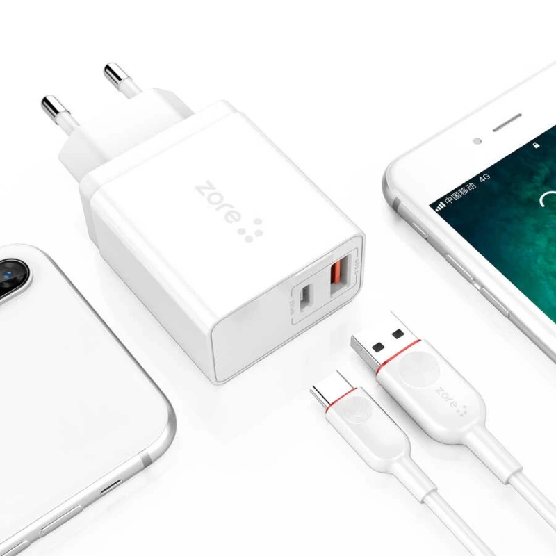 ​Zore XMac Serisi ZR-X2 Type-C 2 in 1 Şarj Seti