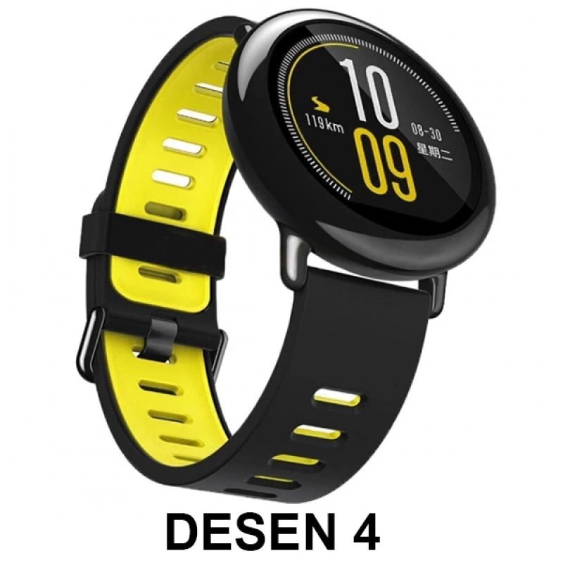 22MM Gear S3 Watch 4 46mm Xiaomi Amazfit Lg W100  Silikon Kordon Kayış