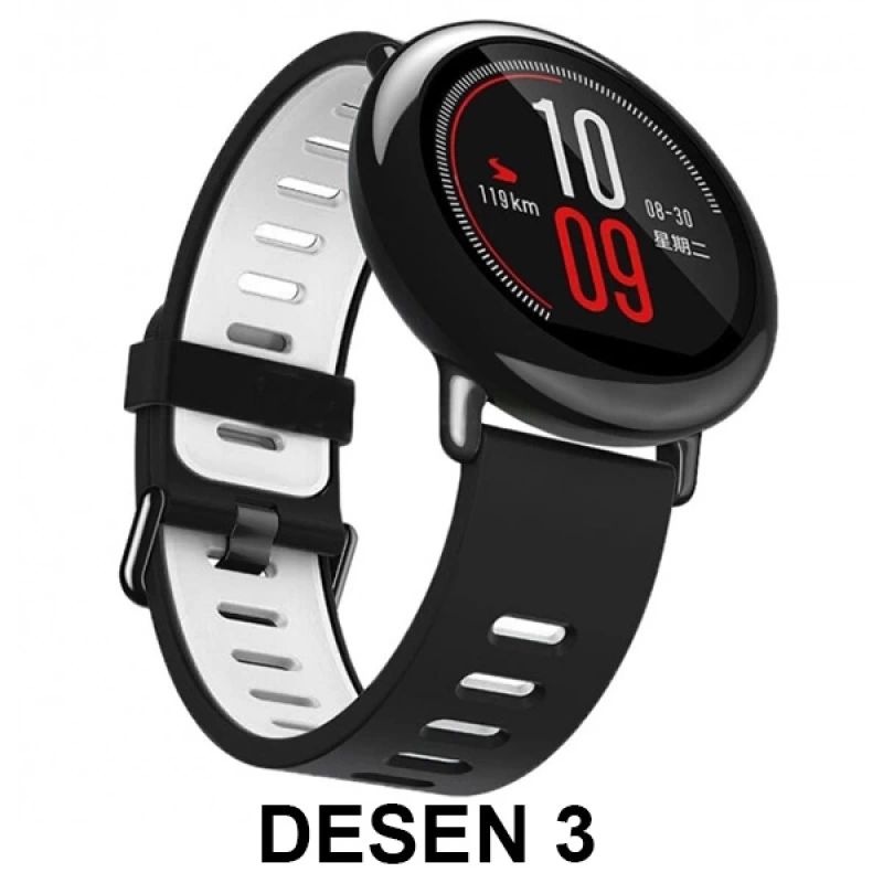 22MM Gear S3 Watch 4 46mm Xiaomi Amazfit Lg W100  Silikon Kordon Kayış