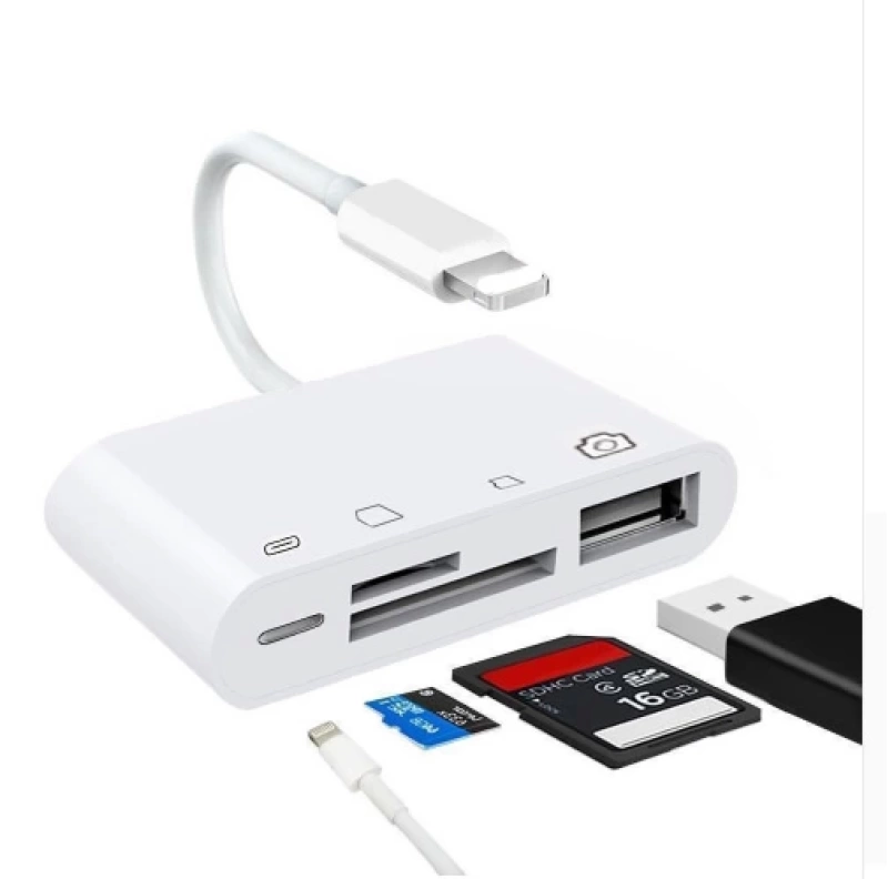 4in1 İPhone,İPad Lightning To Tf,Sd Card Usb Kamera Adaptörü NK108L