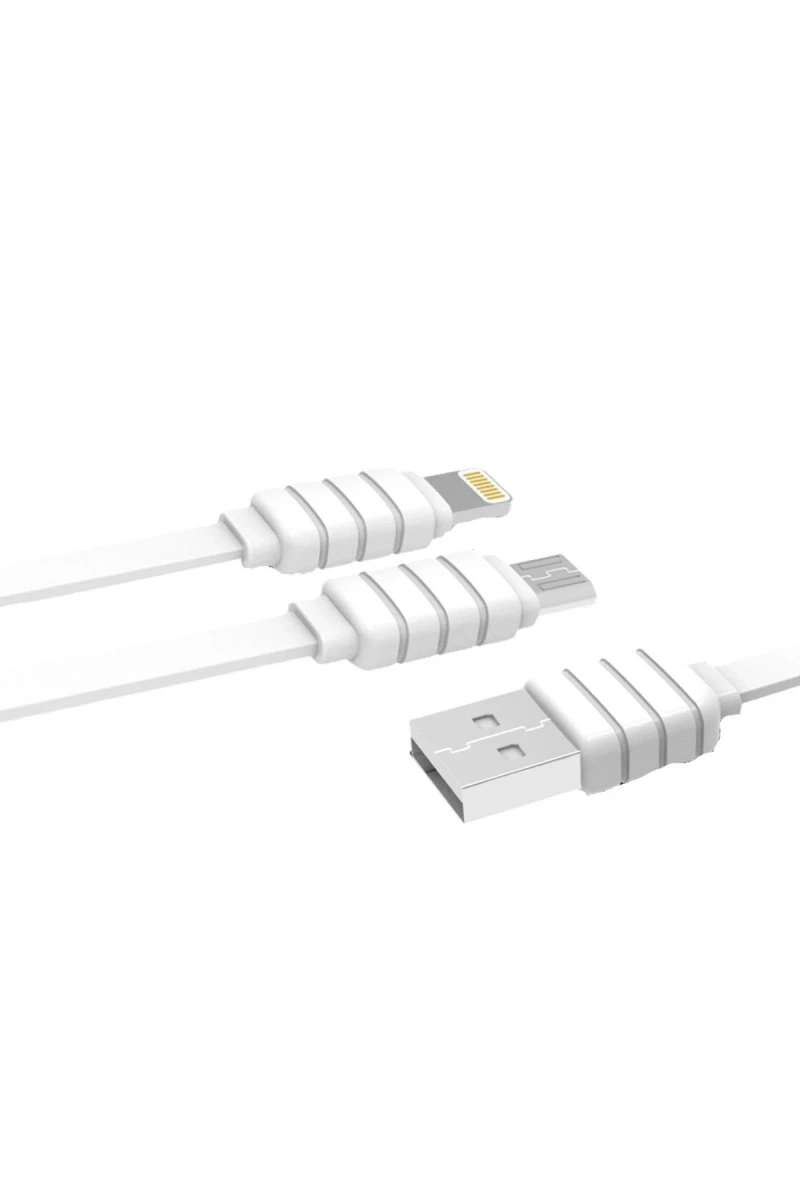 OZLSTOR S56 2in1 (Lightning-Micro USB) Kablo (75936) 1.2M 2.1A