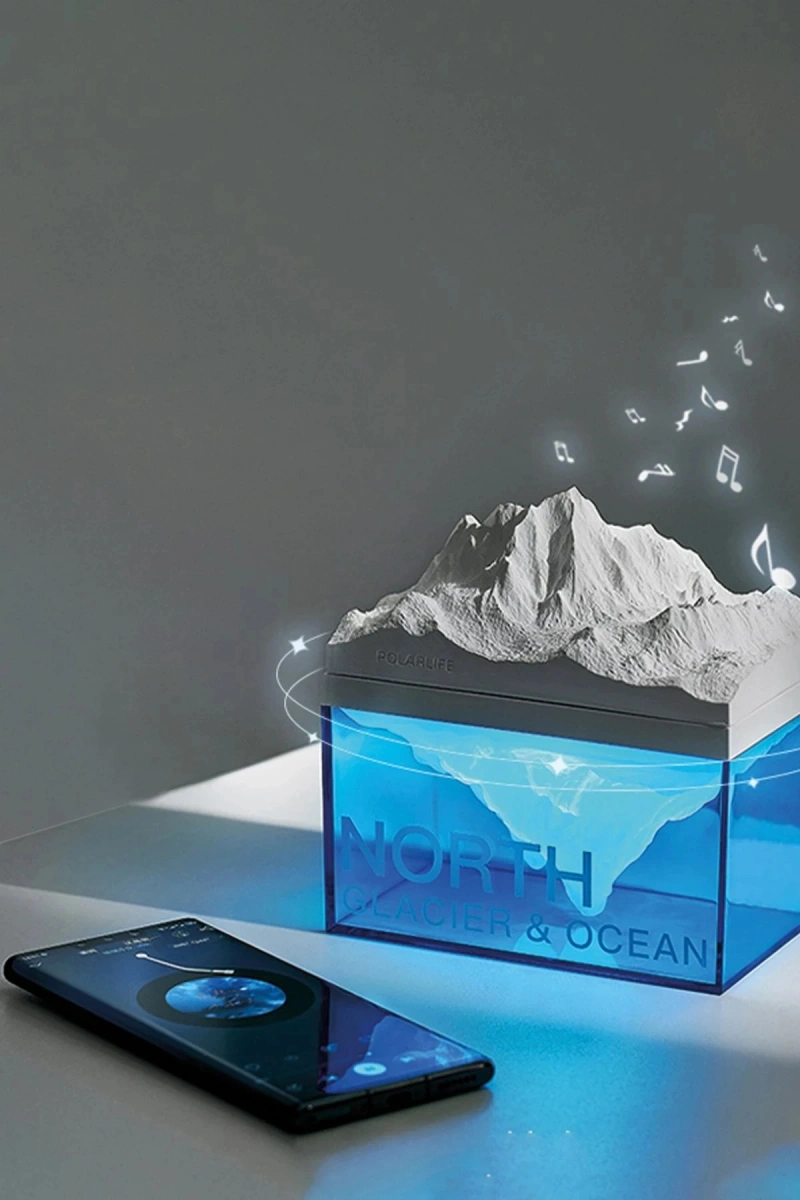 RDBYDN Z4 Kuzey Okyanus Temalı Gece Lambası Özellikli BT Kablosuz Hoparlör (113921) - Mavi