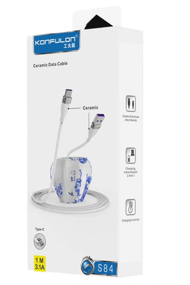 RDBYDN S84 Seramik Uçlu Type-C 1M 3.1A (112441) - Beyaz