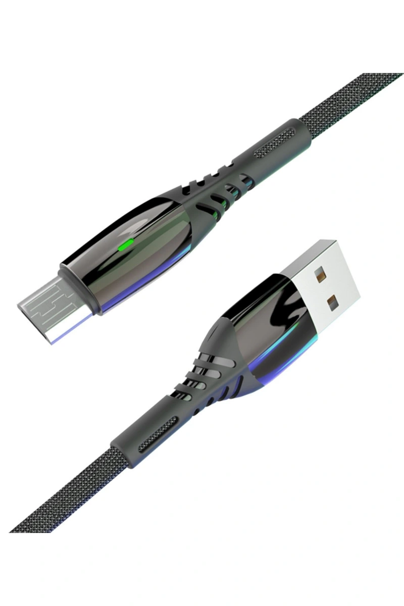 RDBYDN S91 Ledli Micro USB Kablo 1M 2.4A (172540) - Siyah