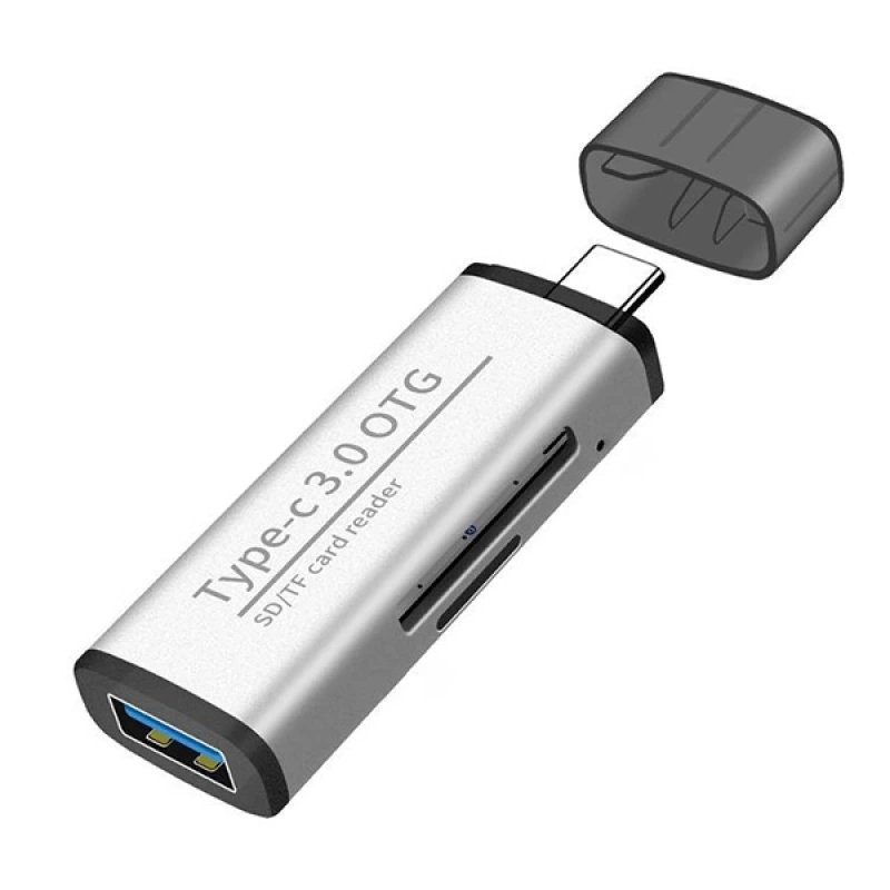 ADS-103 USB TYPE C 3.0 Hızlı Card Reader SD-TF Hafıza Kart Okuyucu