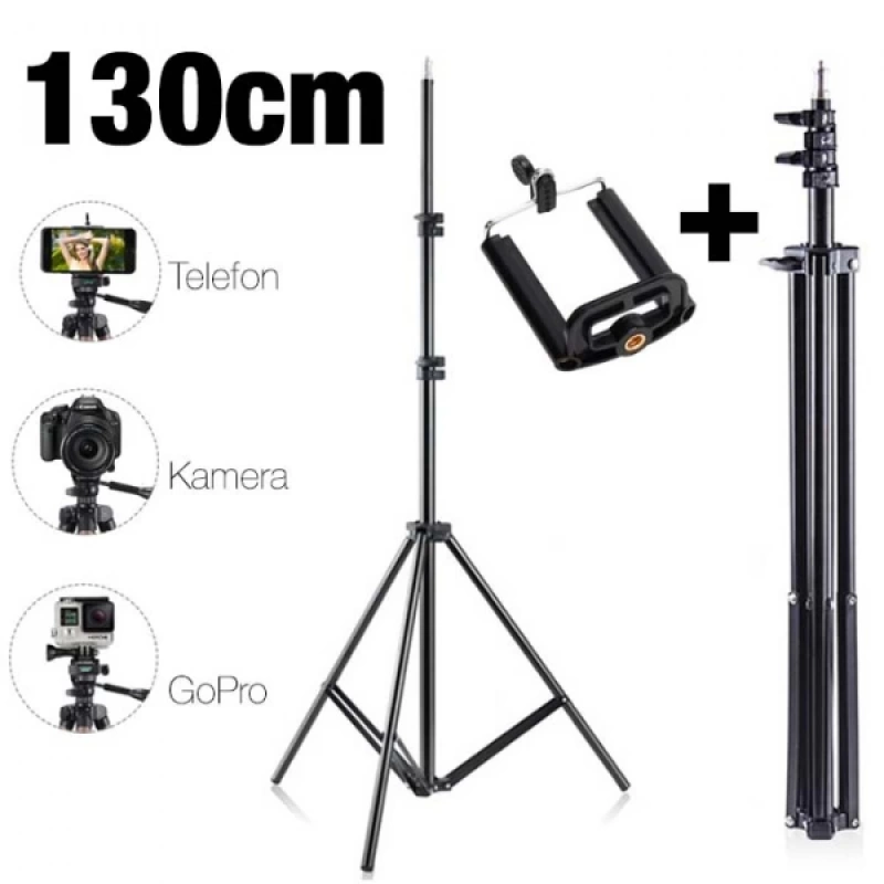 Ally 130cm Işık Ayağı Tripod Standı 3 Ayaklı Tripod Işık Ayağı 1.3 Metre