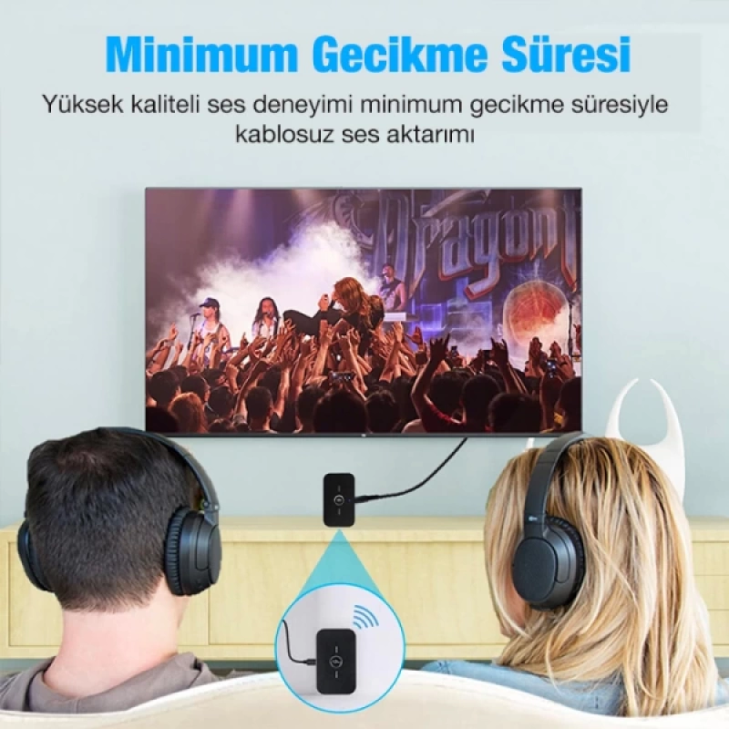 Ally 2in1 Kablosuz Bluetooth 5.0 Ses Alıcı Verici Receiver Transmitter Adaptör