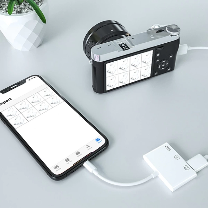 ALLY 3in1 İPhone-İPAD lightning To Usb Kamera Okuyucu