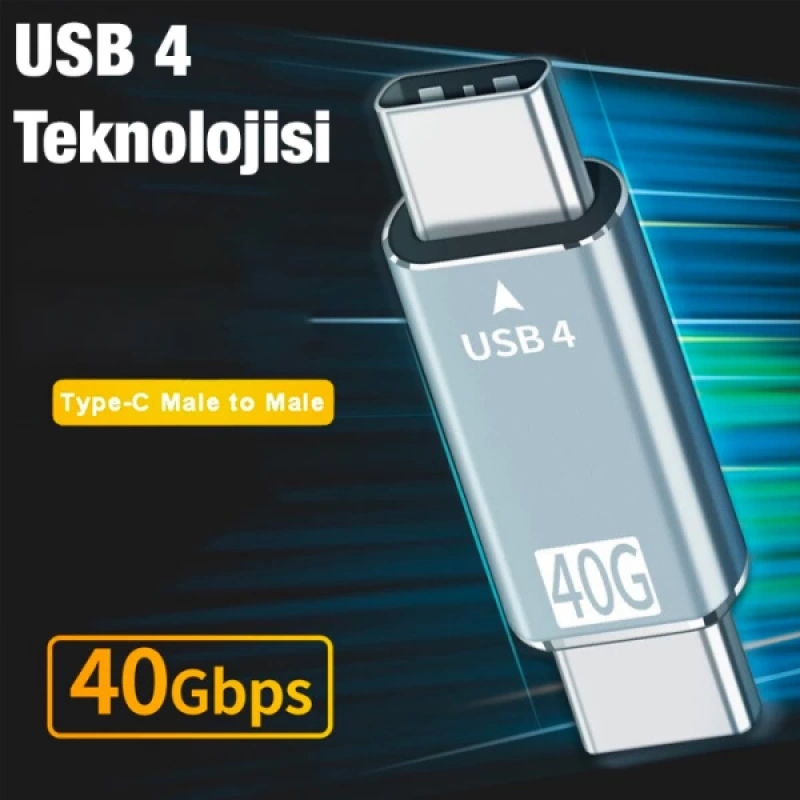 Ally 40Gbps USB 4 Type-C to Type-C Data Dönüştürücü Çevirici Adaptör