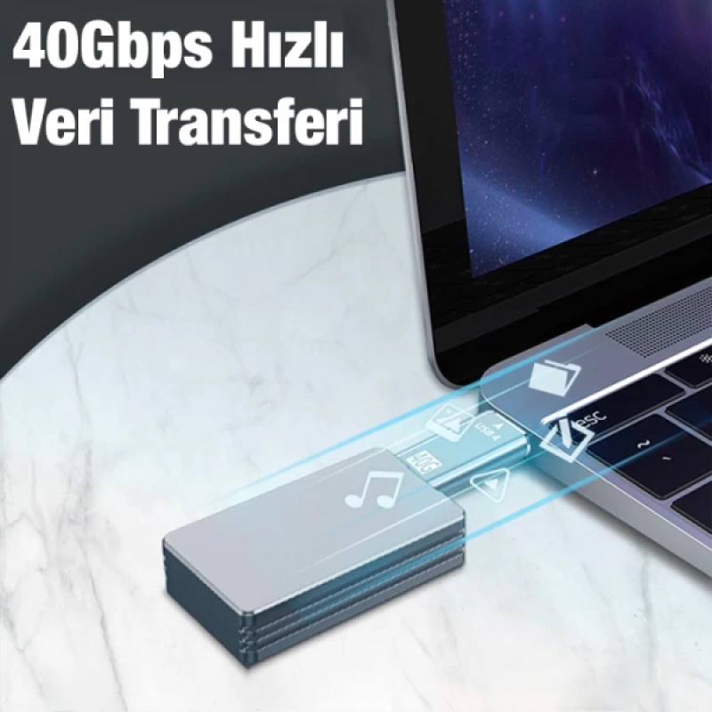 Ally 40Gbps USB 4 Type-C to Type-C Data Dönüştürücü Çevirici Adaptör