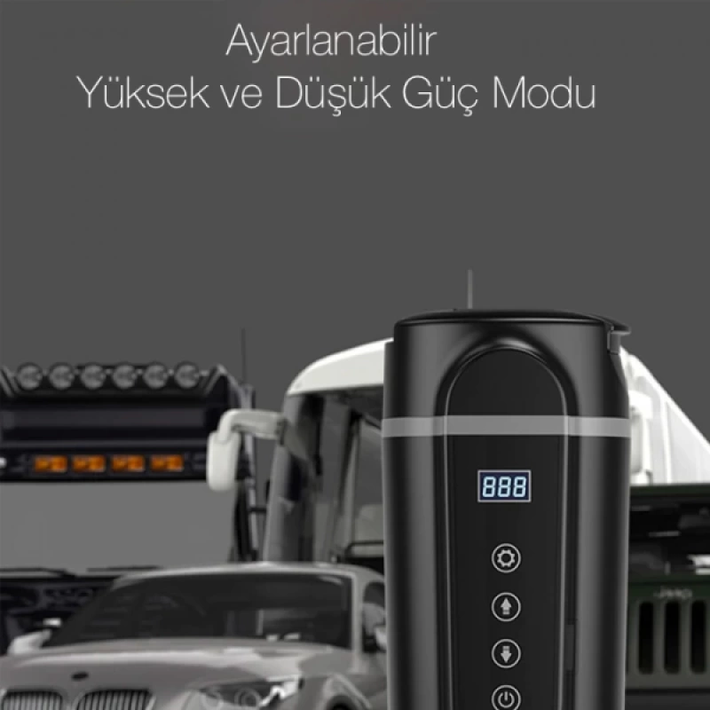 ALLY 420ml Paslanmaz Çelik Araç İçin 12V-24V Su Isıtıcı Termos