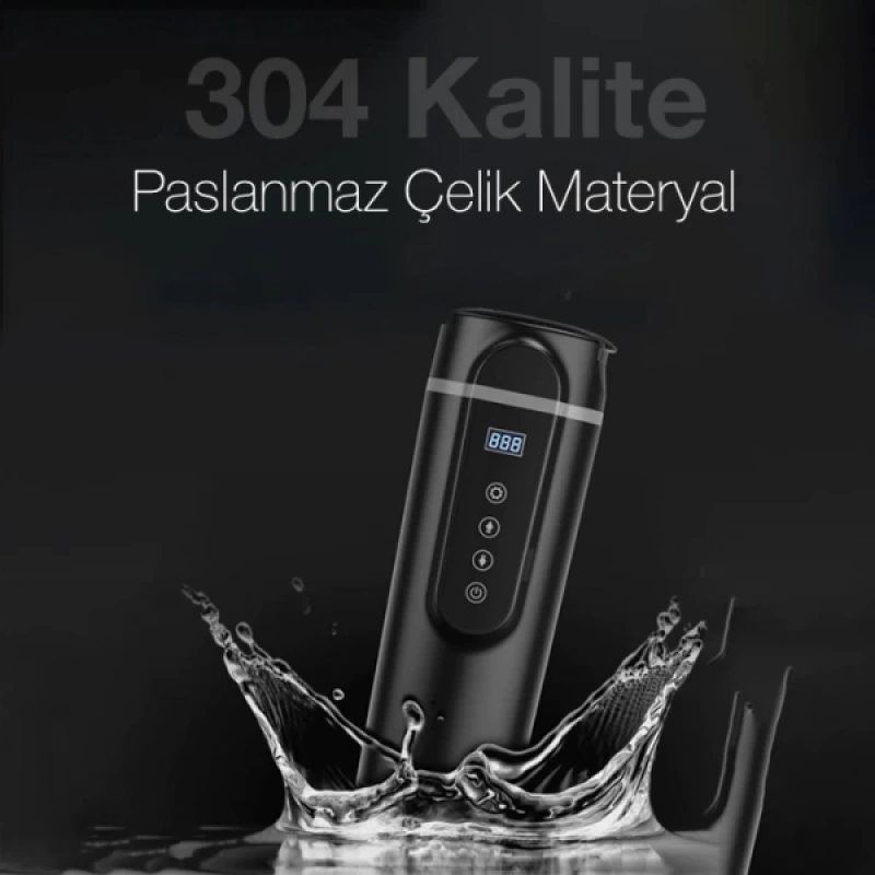 ALLY 420ml Paslanmaz Çelik Araç İçin 12V-24V Su Isıtıcı Termos