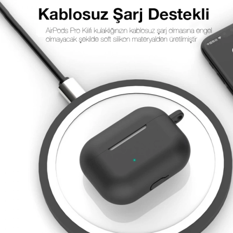 ALLY 5 in 1 Airpods Pro Kulaklık Kılıfı ve Kulaklık Koruma Çantası Full Set