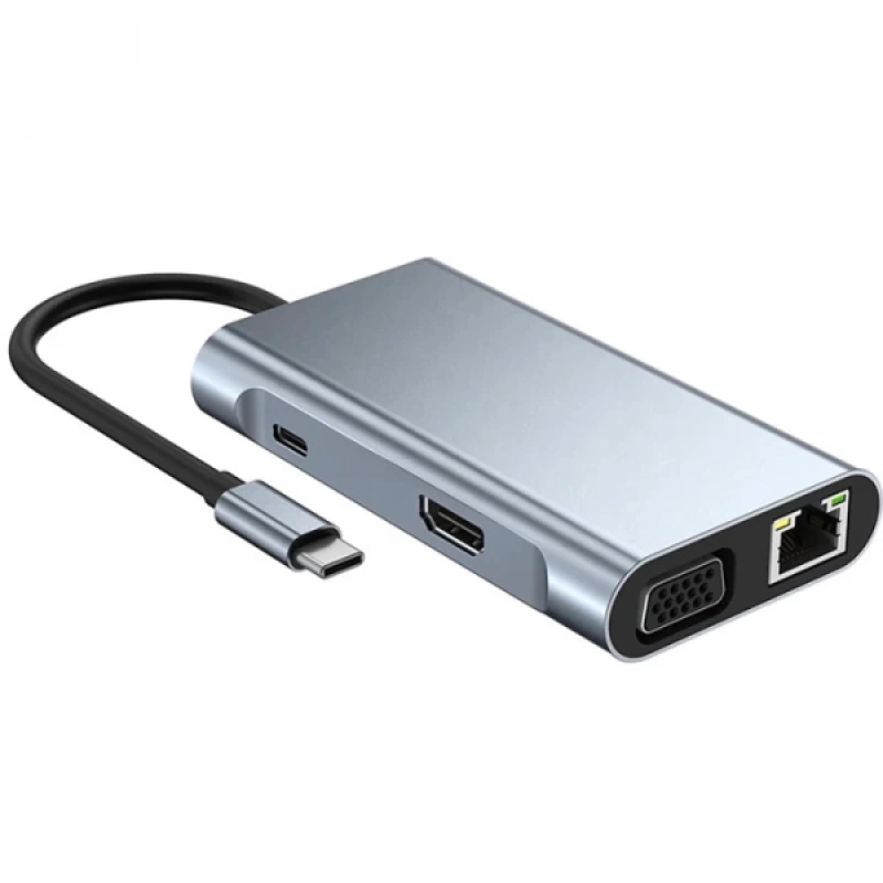 ALLY 7in1 USB 3.0 + HDMI + RJ45 + Type-C HUB Adaptör Çevirici Dock Station