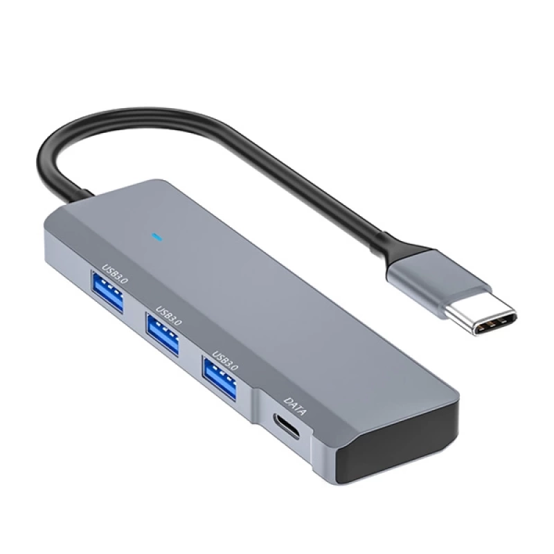 Ally ADS-309C 4in1 Type-C to USB + Type-C Hub Adaptör Çevirici Dönüştürücü Çoğaltıcı