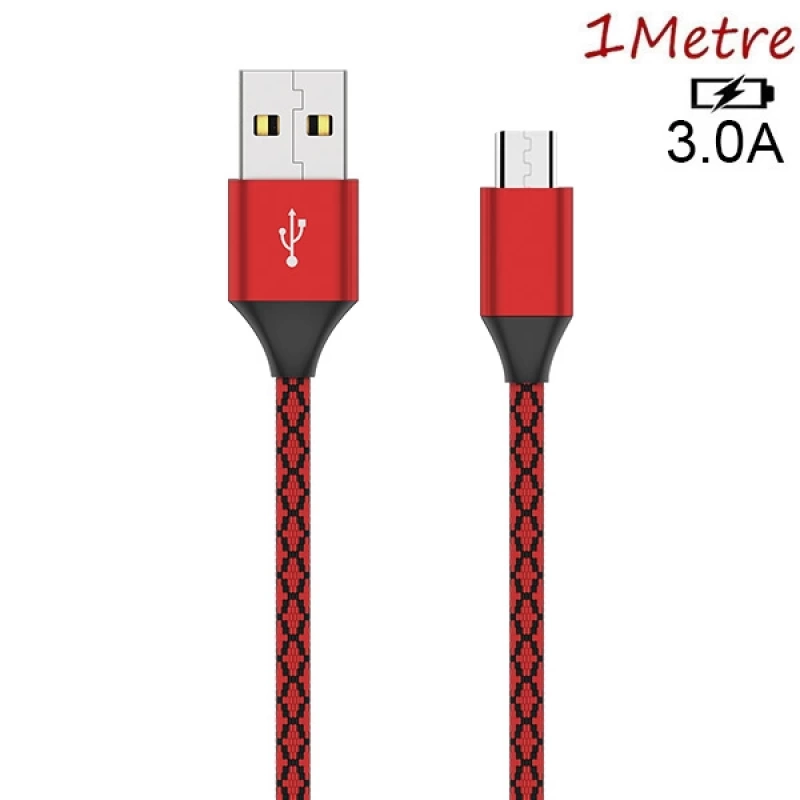 Ally Android Micro Usb 3.0A Hızlı Halat Usb Şarj Kablosu 1MM