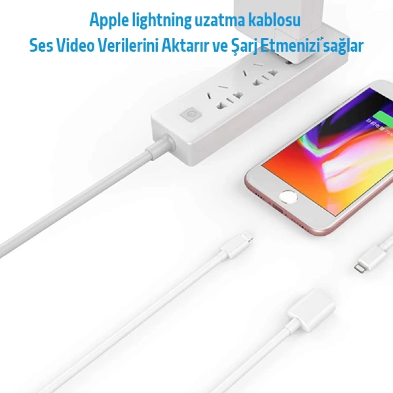 Ally Apple İPhone Lightning Uzatma Kablosu 1 Metre