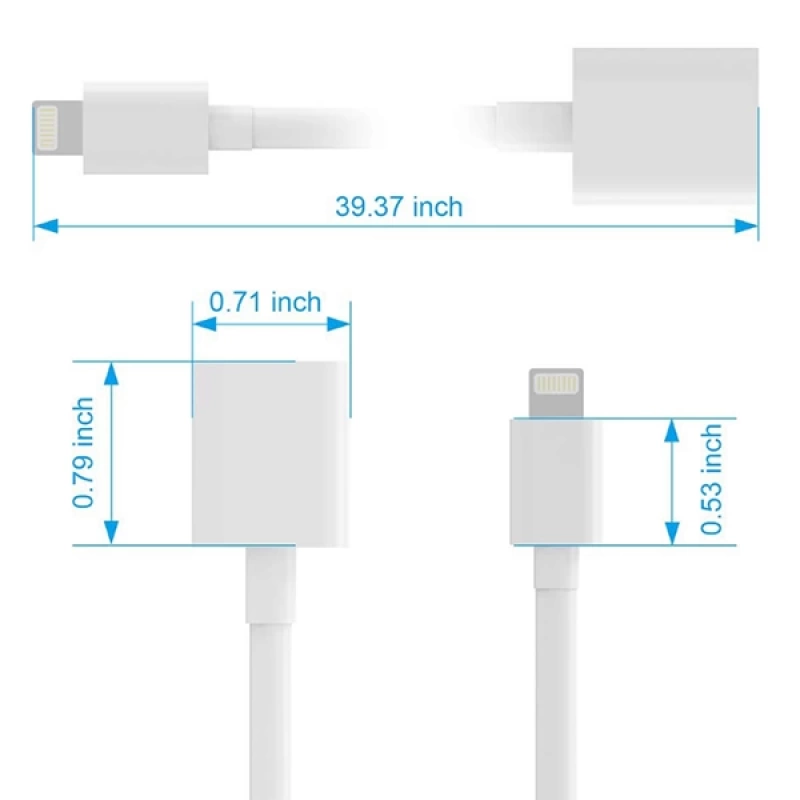 Ally Apple İPhone Lightning Uzatma Kablosu 1 Metre