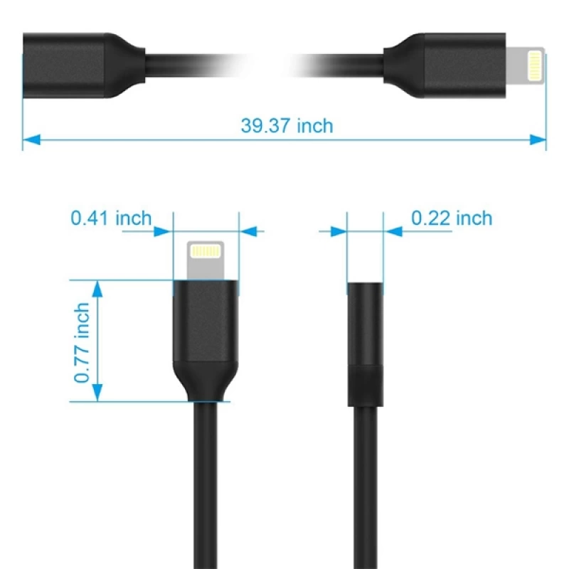 Ally Apple İPhone Lightning Uzatma Kablosu 1 Metre