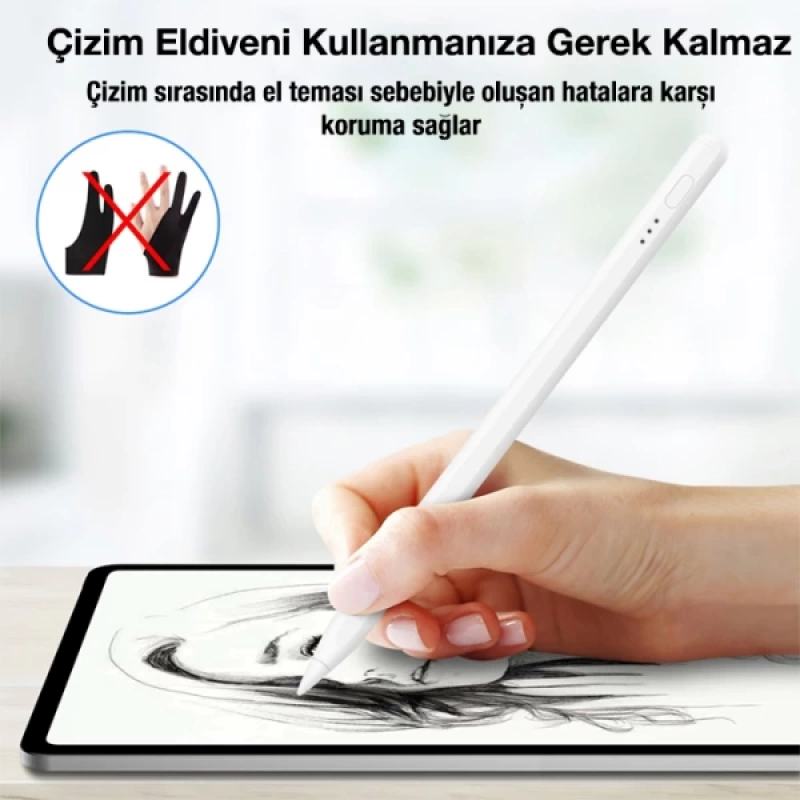 Ally Apple Pencil 2 Kapasitif Stylus iPad Tablet Dokunmatik Kalem (Aktif Versiyon)