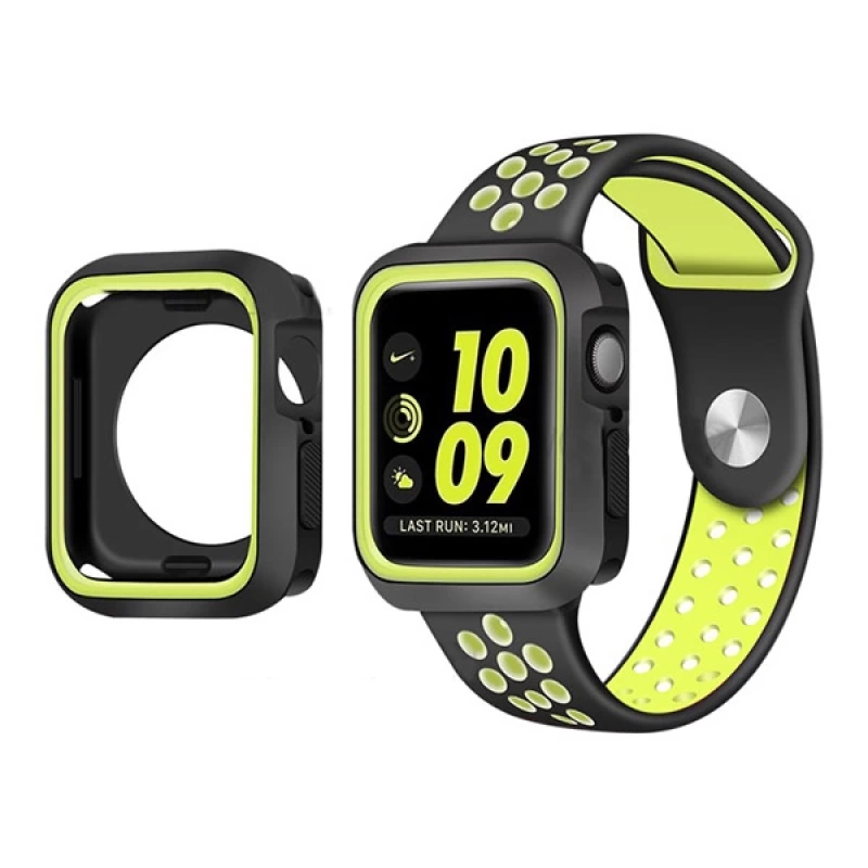 Ally Apple Watch 4 40mm N-Style Çift Renk Silikon Kılıf