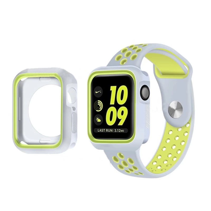 Ally Apple Watch 4 40mm N-Style Çift Renk Silikon Kılıf