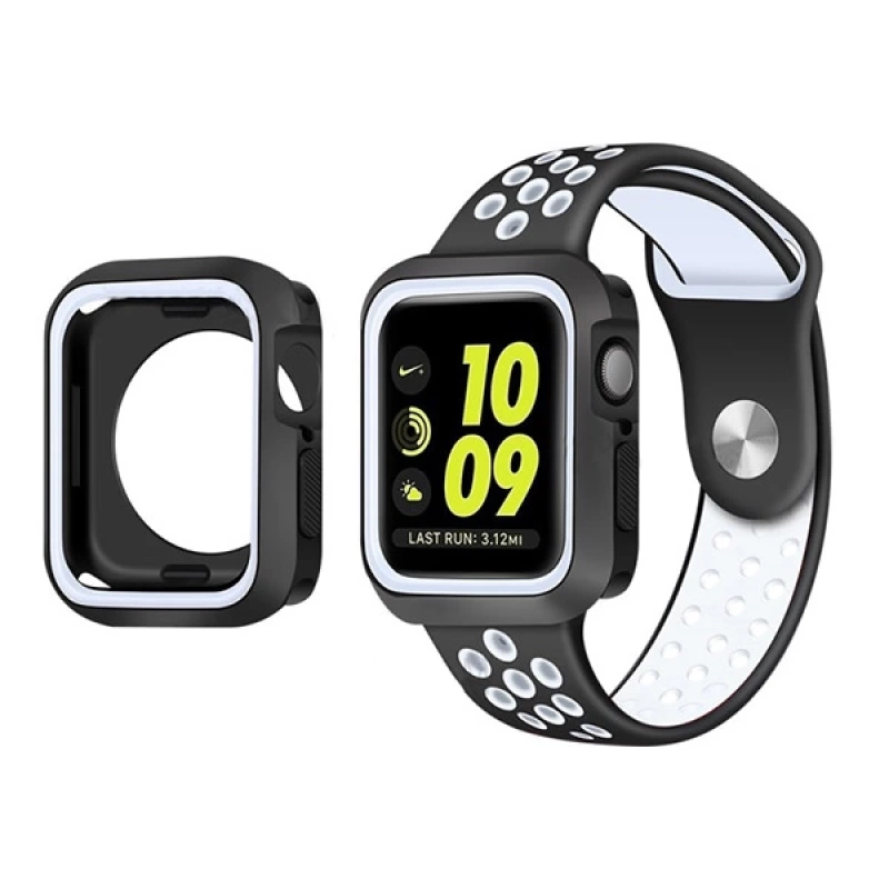 Ally Apple Watch 4 40mm N-Style Çift Renk Silikon Kılıf