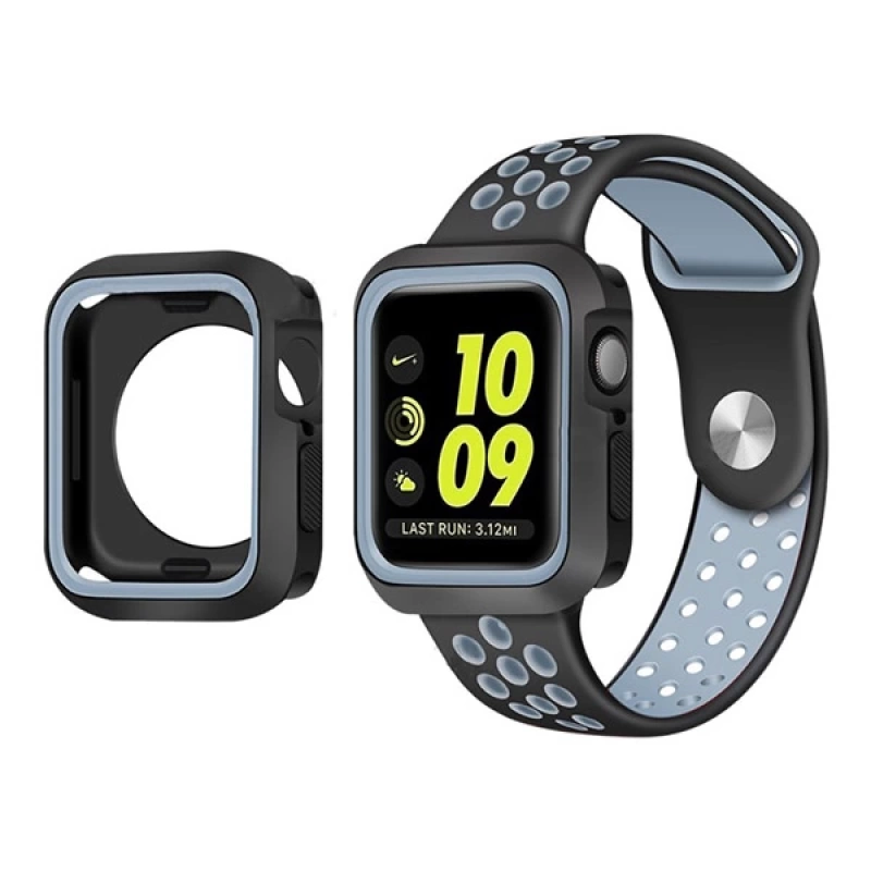 Ally Apple Watch 4 40mm N-Style Çift Renk Silikon Kılıf