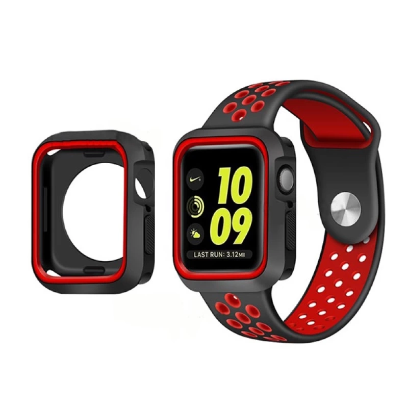 Ally Apple Watch 4 40mm N-Style Çift Renk Silikon Kılıf