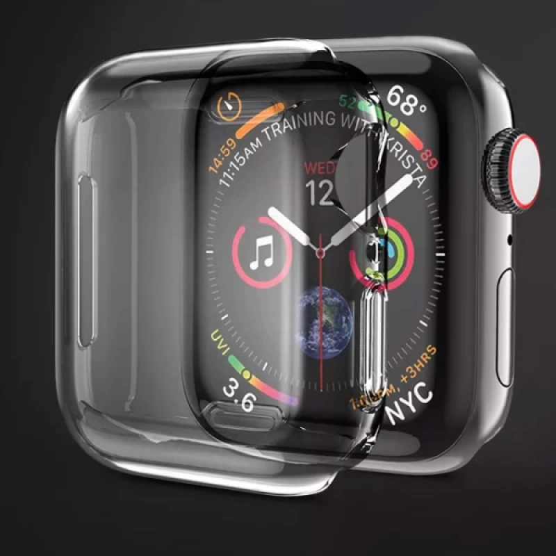 ALLY Apple Watch 7-8 41mm 360 Koruma Ultra Slim Silikon Kılıf