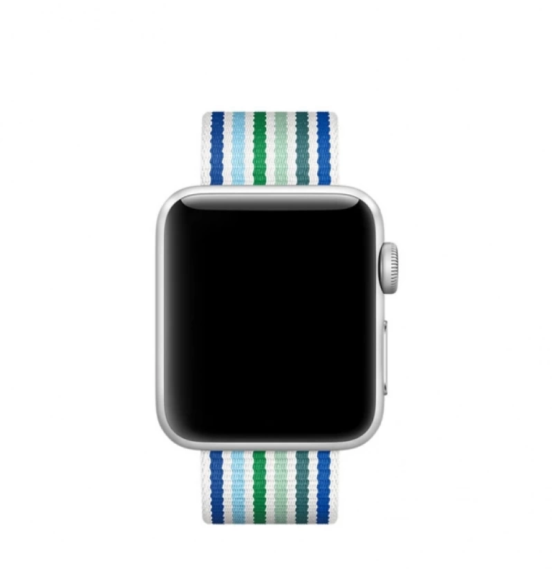 Ally Apple Watch 7-8 41mm 6-5-4 40mm Kayış Kordon Dokuma Çizgili Spor 3-2-1 38mm