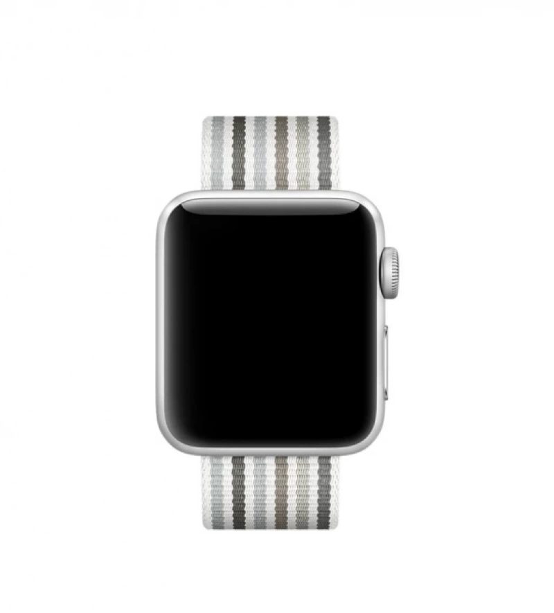 Ally Apple Watch 7-8 41mm 6-5-4 40mm Kayış Kordon Dokuma Çizgili Spor 3-2-1 38mm