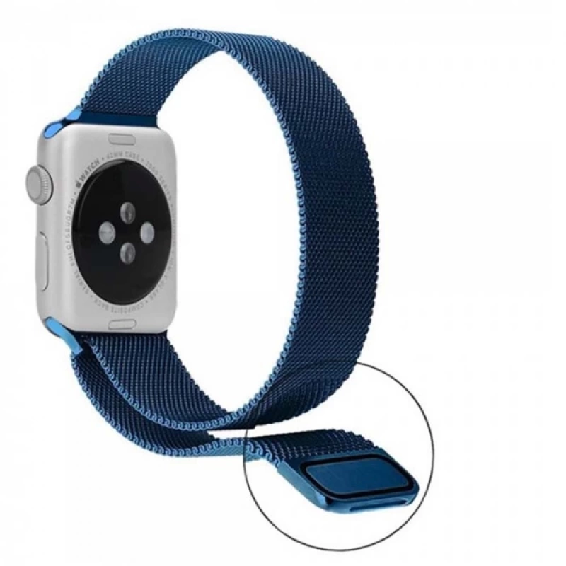 Ally Apple Watch 7-8 41mm 6-5-4 40mm Kayış Kordon Metal Milano Loop 3-2-1 38mm