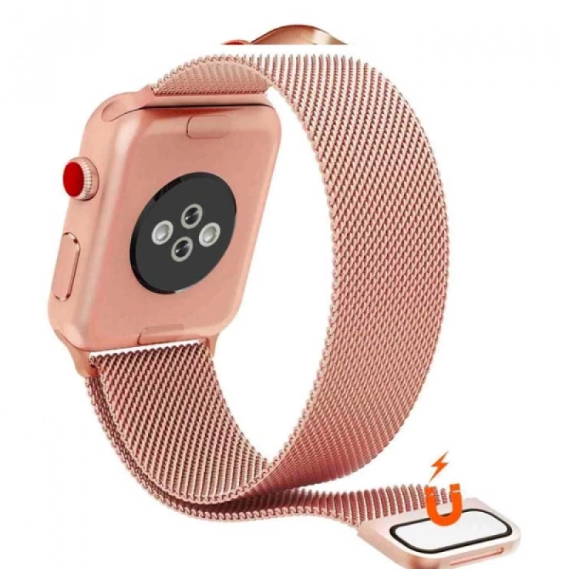 Ally Apple Watch 7-8 41mm 6-5-4 40mm Kayış Kordon Metal Milano Loop 3-2-1 38mm